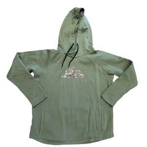 Columbia Women’s Large Olive Green Hoodie with Camo Mountain Logo